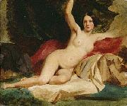 William Etty Female Nude In a Landscape USA oil painting artist